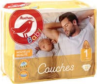 AUCHAN BABY : Couches taille 1 x 22
