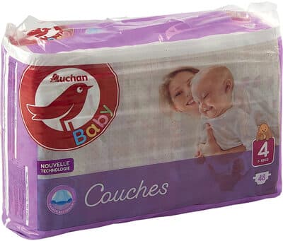 AUCHAN BABY : Couches taille 4 x 48