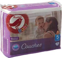 AUCHAN BABY : Couches taille 5 x 44