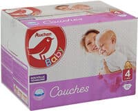 AUCHAN BABY : Couches taille 4 x 92