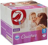 AUCHAN BABY : Couches taille 5 x 80