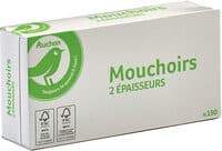 Auchan essentiel mouchoirs boite x150