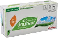 Auchan mouchoirs mieux vivre environnement boite x100 100% ouate recyclee