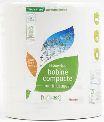 Bobine essuie-tout recyclé 2 plis