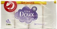 Papier toilette blanc, 3plis, enrichi en coton