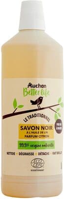 Savon noir a l'huile de lin parfum citron