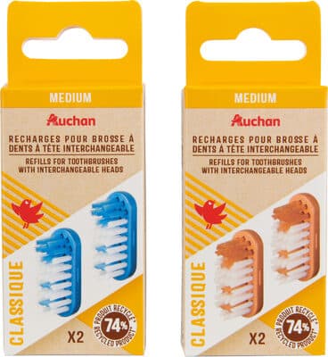 Recharges pour brosse à dents à tête interchangeable Classique