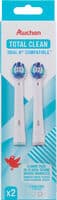 Auchan total clean brossette de rechange pour brosse à dents électrique x2