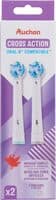 Auchan cross action brossette de rechange pour brosse à dents électrique x2