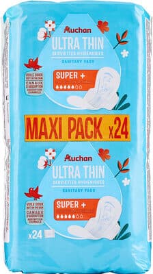 Serviettes hygiéniques ultra mince Super +