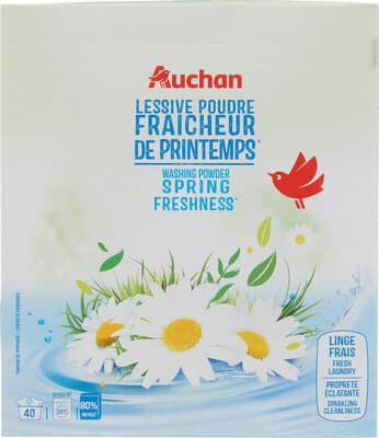 Auchan Fraicheur de printemps Lessive poudre pour le lavage du linge