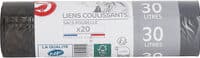 Auchan sacs poubelles liens coulissants 30l 20pcs