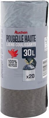 Sacs poubelle haute liens coulissants 30 litres