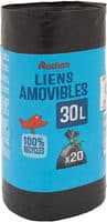 Sacs poubelle liens amovibles 30 litres