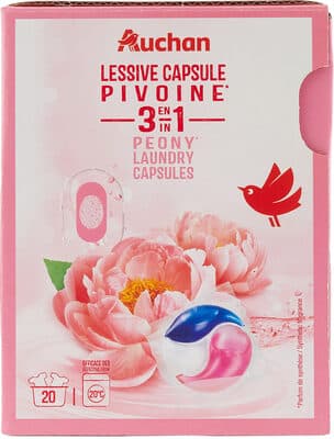 Lessive capsule Pivoine 3 en 1