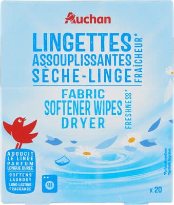 Lingettes assouplissantes sèche linge x20