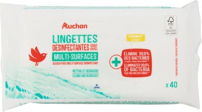 lingettes désinfectantes sans javel