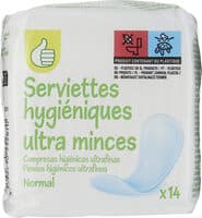 Serviettes hygieniques ultra minces normal