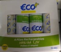 4 Piles rechargeables HR06/AA 1900 mAh