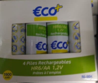4 Piles rechargeables HR06/AA 1900 mAh
