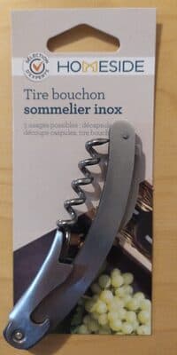 Tire bouchon sommelier inox