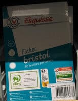 50 fiches bristol 100 x 150 mm blanches quadrillées 5x5 perforées