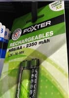 2 Piles rechargeables HR06/AA 2350 mAh