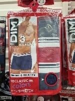 3 boxers classic colors