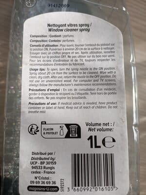 nettoyant vitres prix mini
