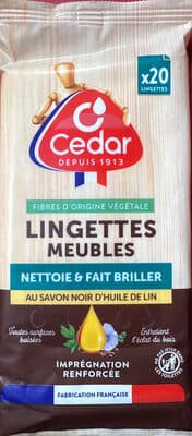 Lingettes meubles au savoir noir d'huile de lin