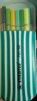 Etui 20 Feutres Pen 68 - Zébrui Turquoise