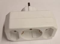 Adapterstecker Eurostecker 2 + Schutzkontakt 1