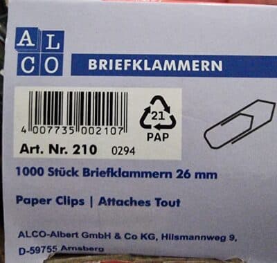 Briefklammern