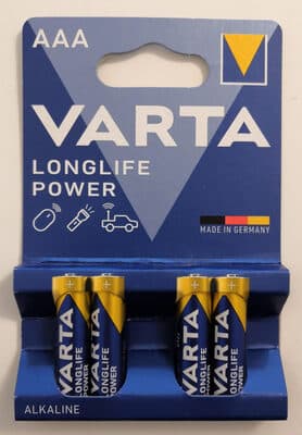 Varta Longlife power AAA alkaline batterijen