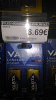 Pile alcaline 6LR61 9V