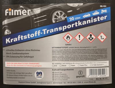 Kraftstoff-Transportkanister, 20 l