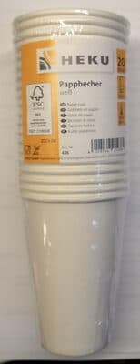 Pappbecher, weiß, 0,2 l