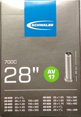 Fahrradschlauch AV17 700C 28"