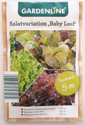 Saatband Salatvariation 'Baby Leaf'