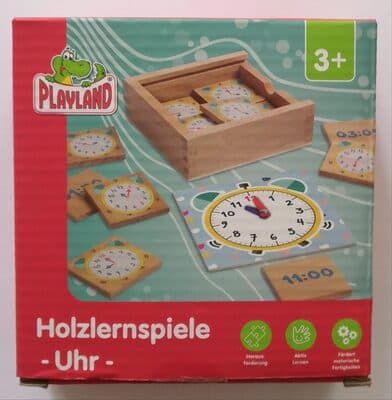 Holzlernspiele Uhr