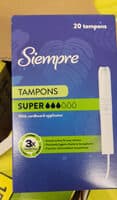 tampons super 20 pieces