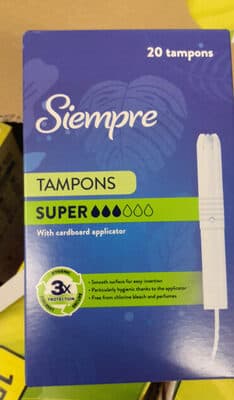 tampons super 20 pieces