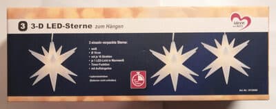 3-D LED-Sterne zum Hängen