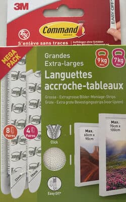 Languettes accroche-tableaux