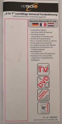 lernfähige Universal-Fernbedienung
