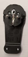 Schutzkontakt-Winkelstecker, extra flach, schwarz