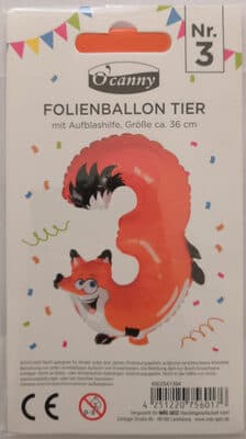 Folienballon Tier