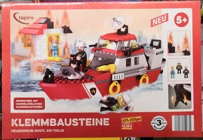 Klemmbausteine Feuerwehr-Boot
