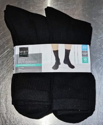 Sportsocken Unisex, schwarz
