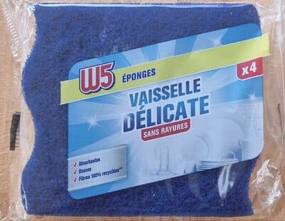 4 éponges vaisselle delicate